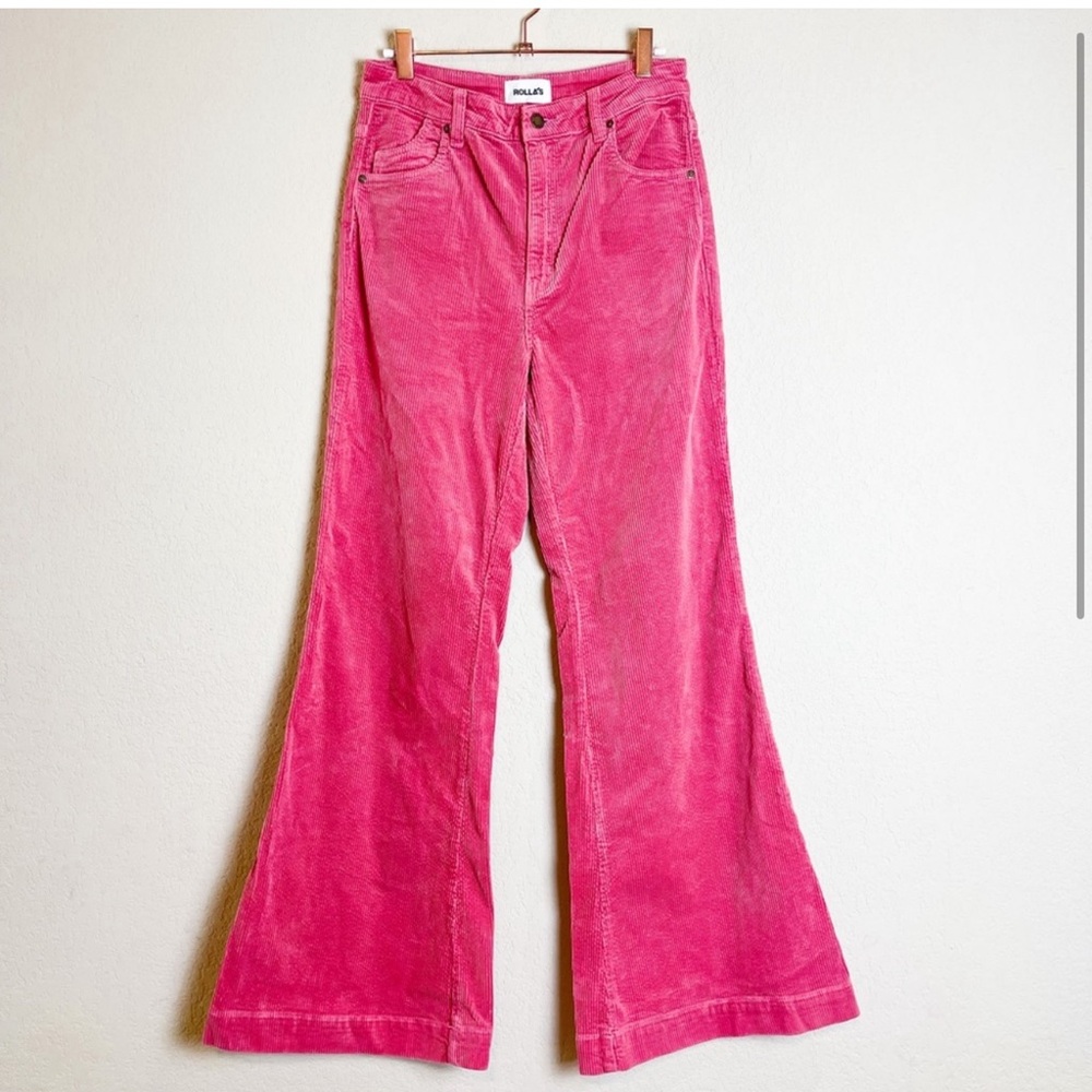 Rolla’s x Sofia Richie Eastcoast Cord Flare Pants Rose Cord Pink Size 30